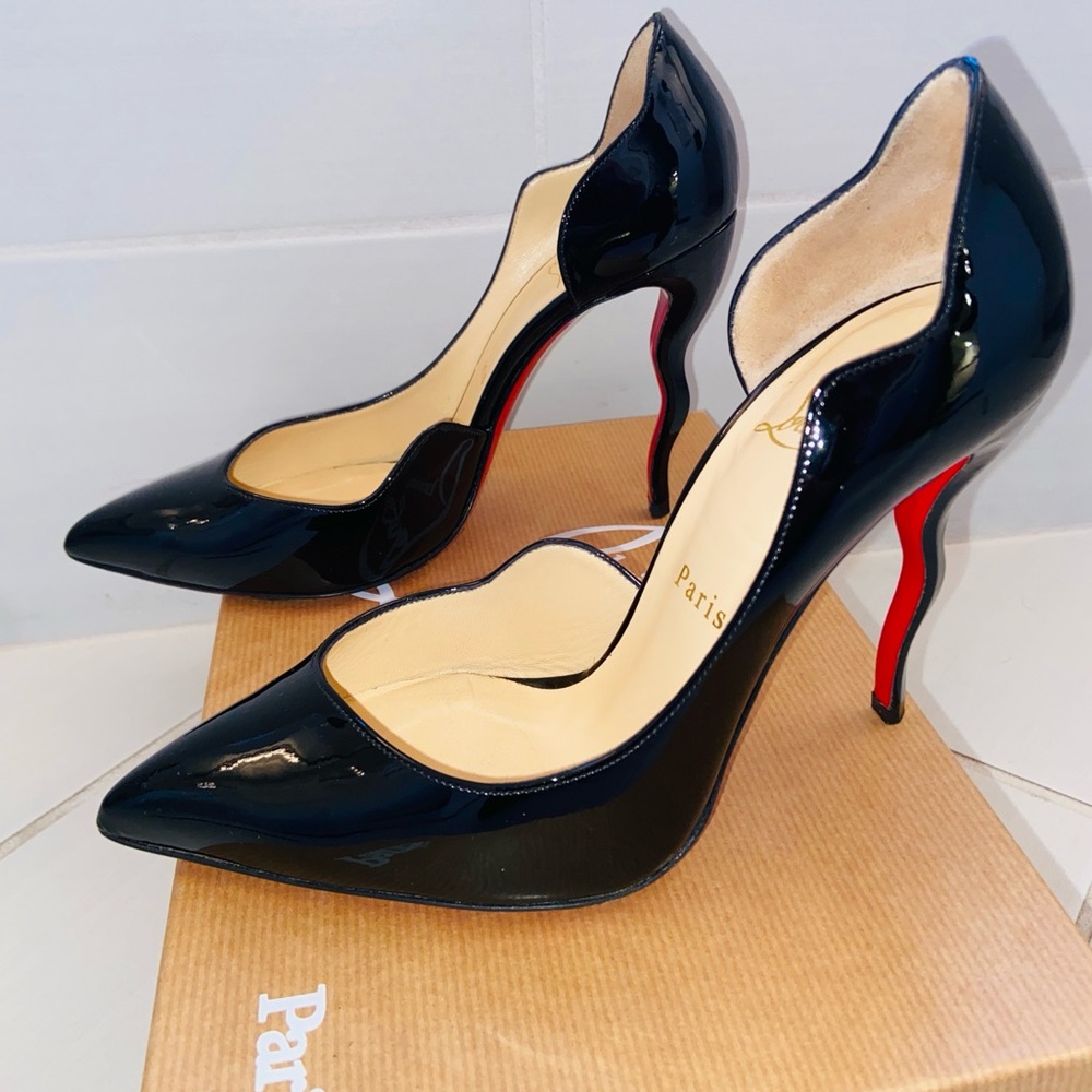 Christian Louboutin Dalida Black Patent Heels
